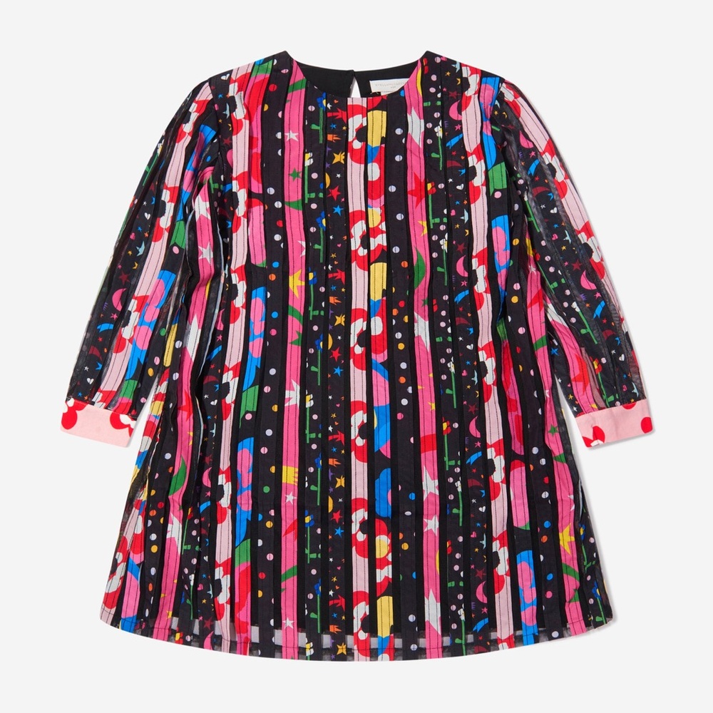 New! Stella McCartney pleated long sleeve dress